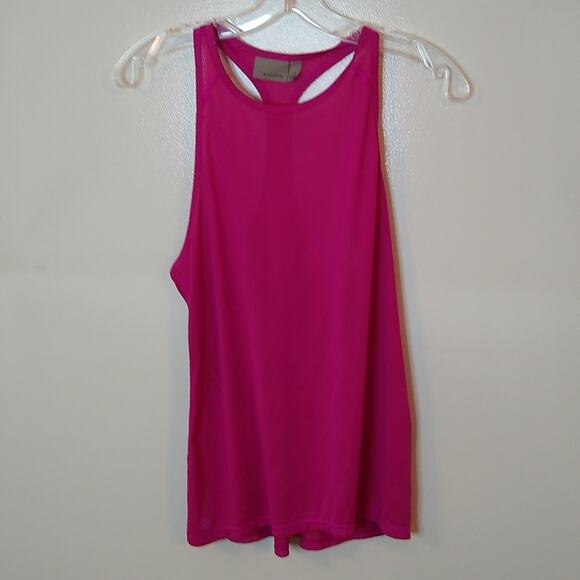 Athleta Women's Surge Neon Pink Mesh Racerback Tank Top - Picture 1 of 7
